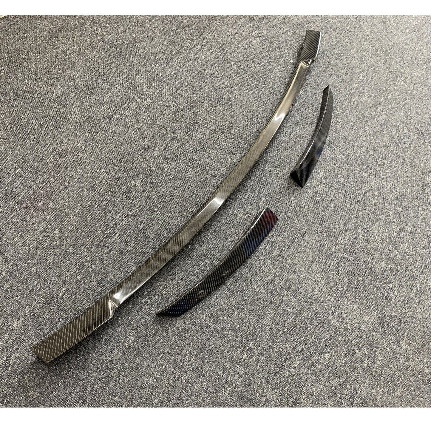 3Pcs Real Carbon Fiber Rear Trunk Spoiler Wing Lip For Audi R8 V8 V10 2016-2019