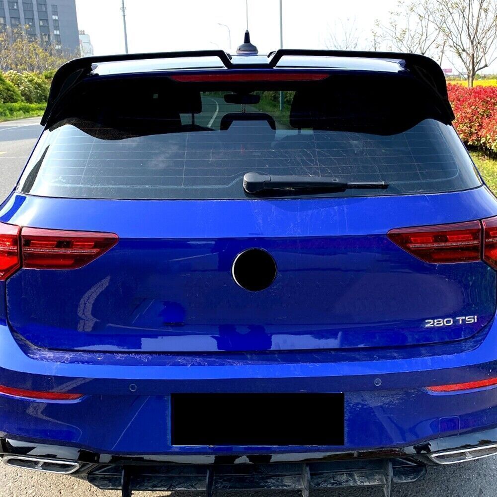 1Pc Black Rear Roof Spoiler Top Wing Lip For Volkswagen VW Golf 8 MK8 2020-2021