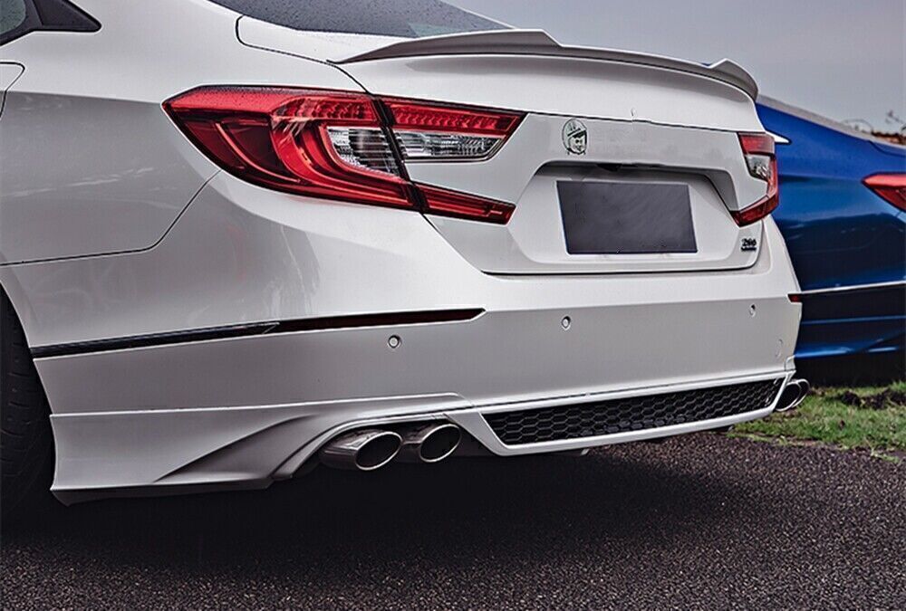 5Pcs Rear Diffuser With Side Corner For Honda Accord 10th Gen 2018-2022 White