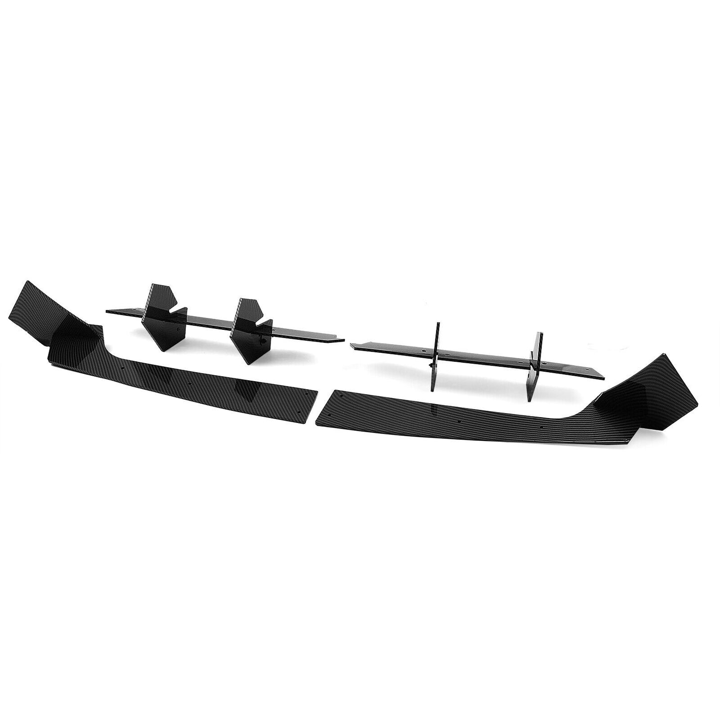 1Set Rear Bumper Diffuser Lip Kit For Ford Mustang 2015-2021 Carbon Fiber Look