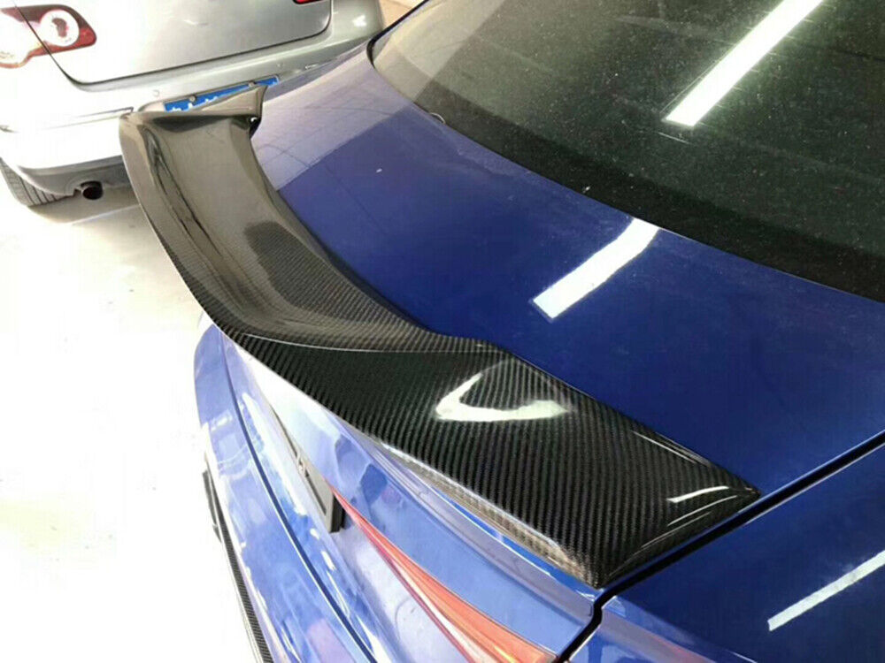 Real Carbon Fiber Black R Style Rear Spoiler Lip For Audi A3 8V S3 RS3 2013-2020