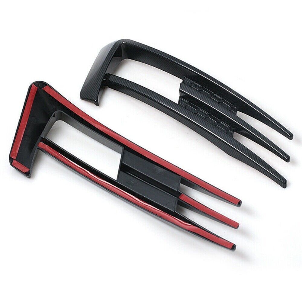 2Pcs Black Front Fog Lamp Eyebrow Cover Trim For Golf MK7 2014 2015 2016-2017