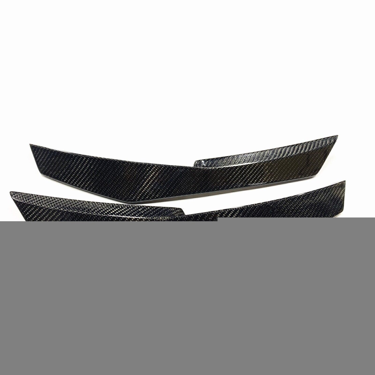 1Set Front Bumper Side Splitter Fin Trim Carbon Fiber For Audi R8 2 Door 2016-20