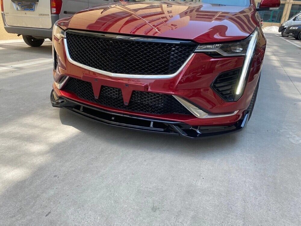 3x Gloss Black ABS Front Bumper Spoiler Lip Splitter For Cadillac ct4 2020-2021