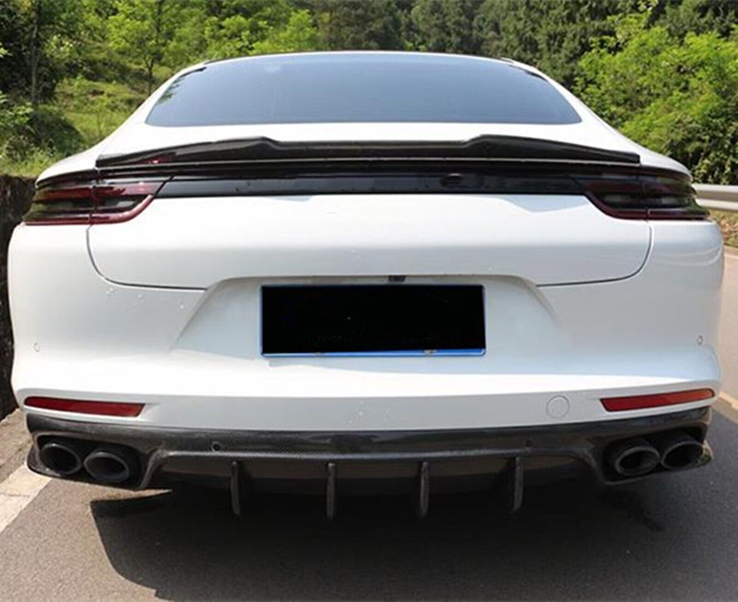 1x Front Bumper Spoiler Wing Kit For Porsche Panamera 971 2017-2019 Carbon Fiber