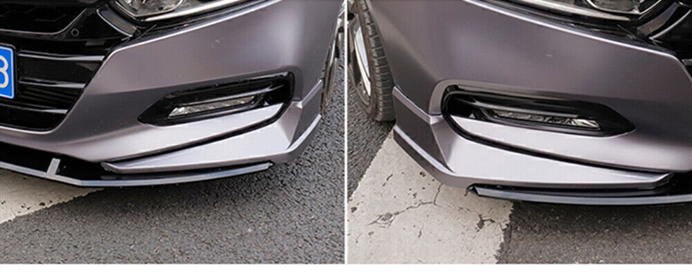 2Pcs Front Bumper Side Corner Cover Molding Trim For Honda Accord 2018-2019 Gray