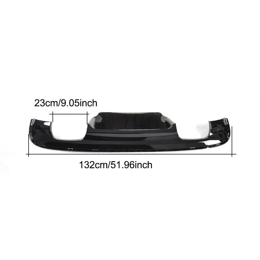 1x Rear Bumper Diffuser Lip For Jaguar XF Sedan 2016-2018 Quad Out Glossy Black