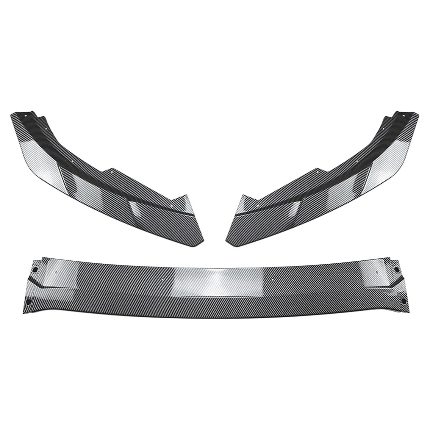 1Set Front Bumper Spoiler Lip For Focus MK4 ST Line 2019-2022 Carbon Fiber Look