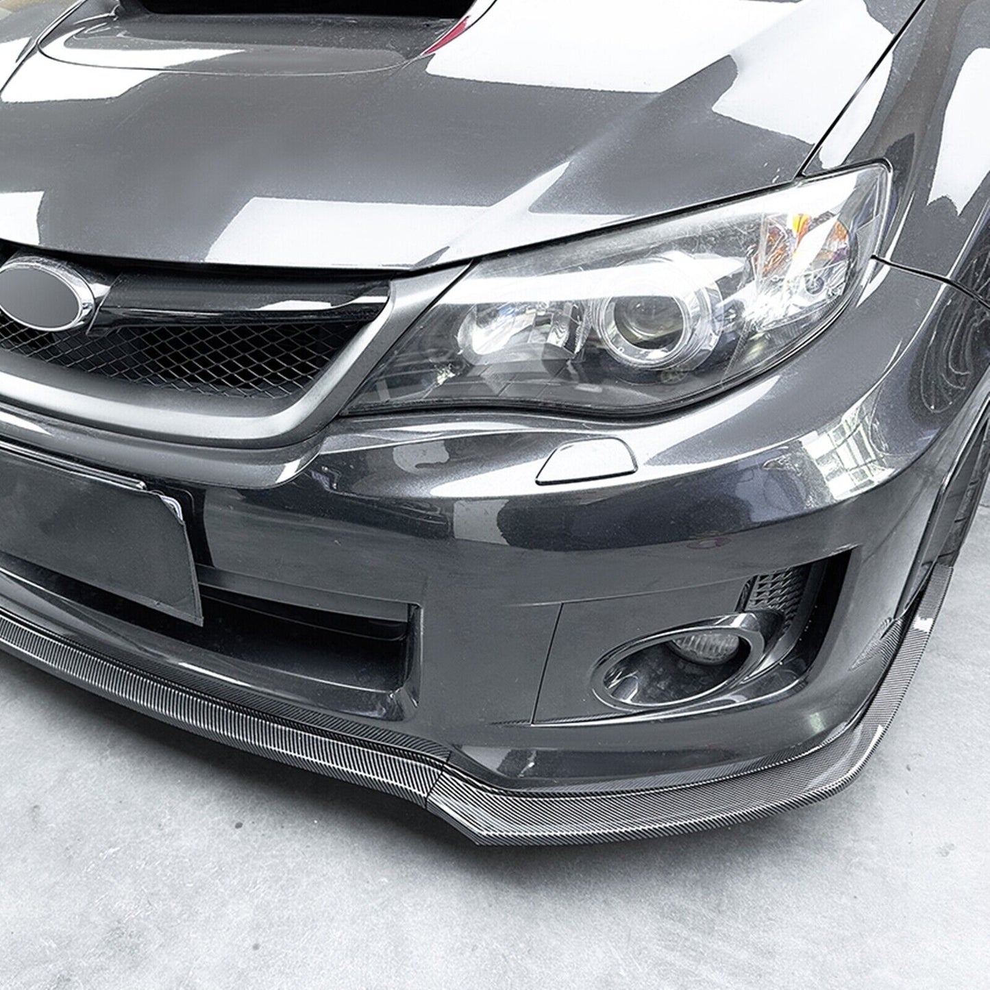 3x Front Bumper Spoiler Lip Kit For Subaru Impreza WRX STI 2011-2014 Carbon Look