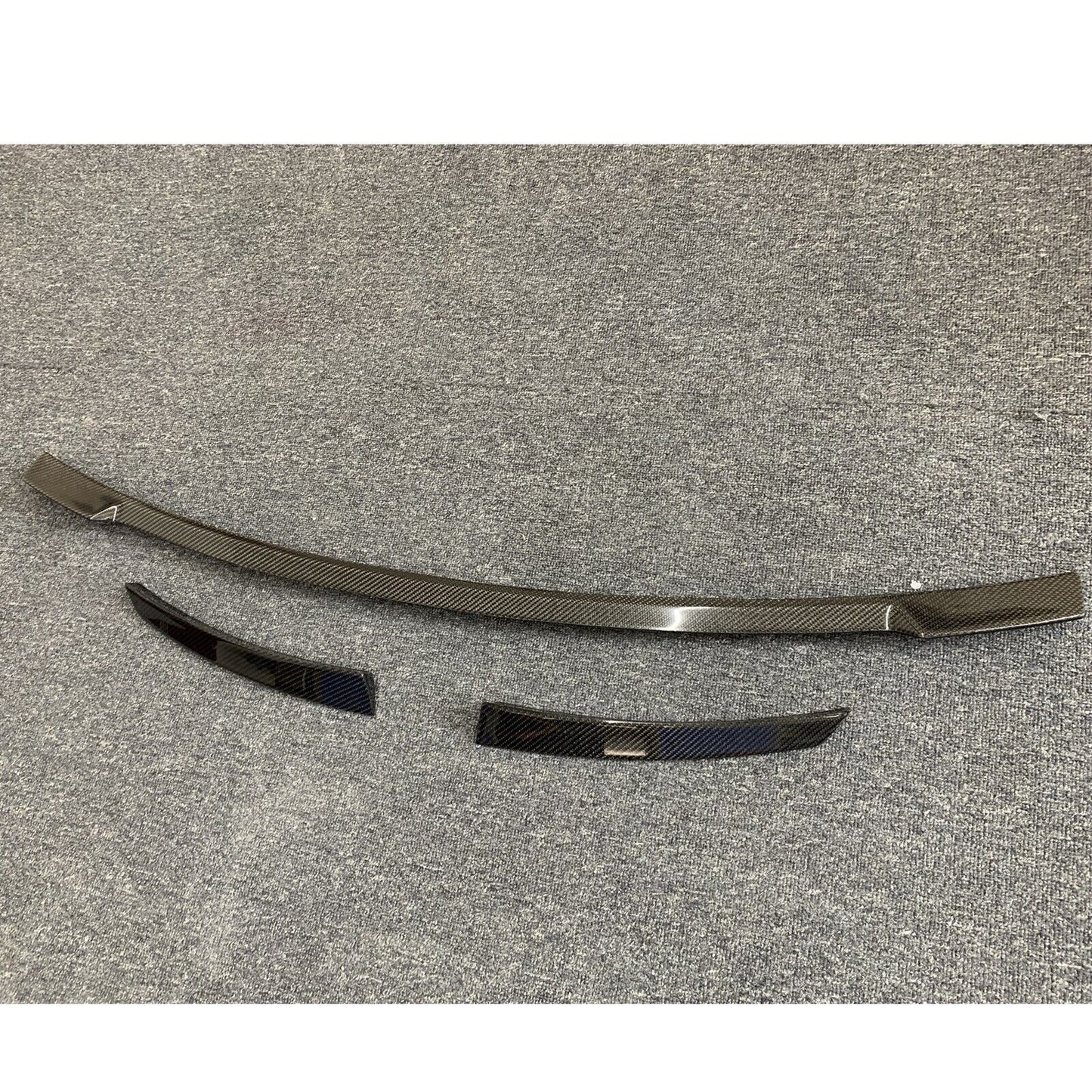 3Pcs Real Carbon Fiber Rear Trunk Spoiler Wing Lip For Audi R8 V8 V10 2016-2019