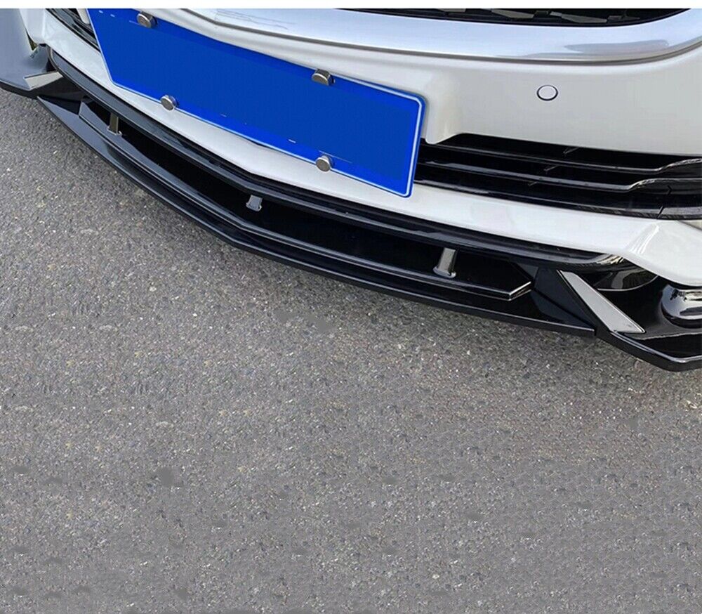 1 Set Glossy Black Car Front Bumper Spoiler Lip Fit For Cadillac CT5 2019-2020