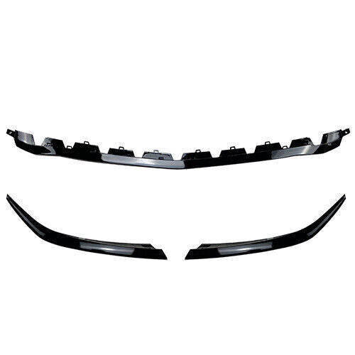 1Set Black Front Spoiler Cover Trim For Benz W177 A180 A35 AMG 2019 2020-2024