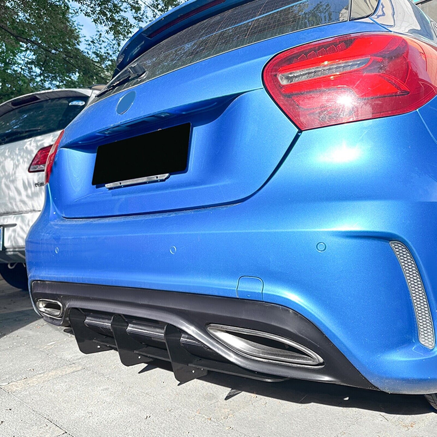 1x Rear Bumper Diffuser Spoiler Lip Fit For Benz A Class W176 2016-2018 AMG Line