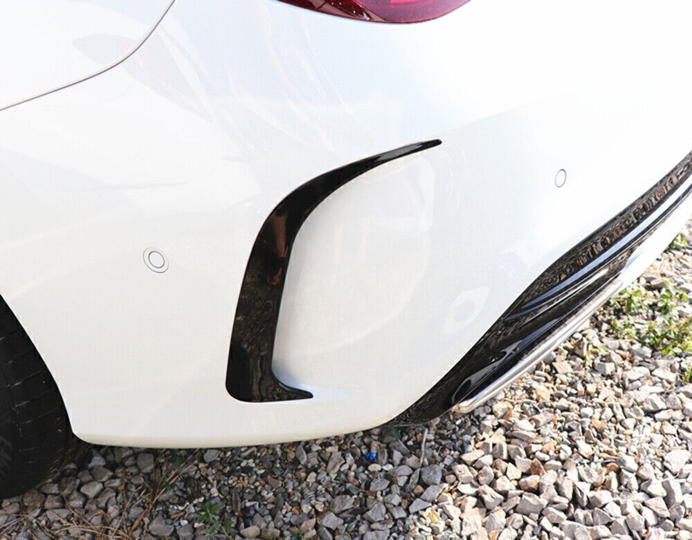 BLK Canard Air Vent Splitter Cover Trim For Benz W117 CLA250/200 Bumper CLA45