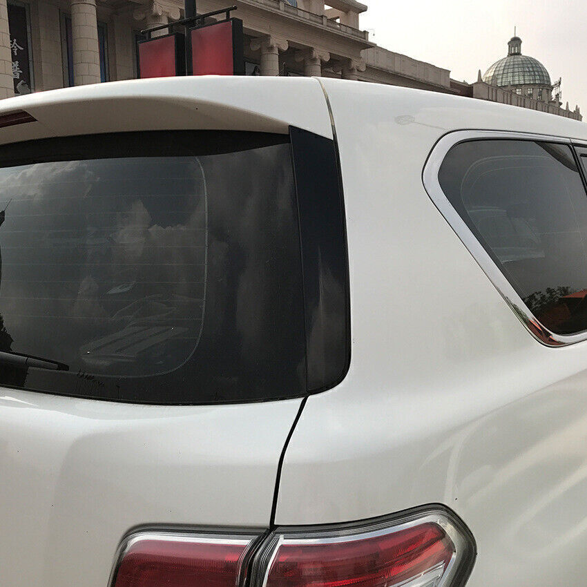 Rear Window Side Spoiler Canards Trim For Nissan Patrol Y62 2010+ Gloss Black
