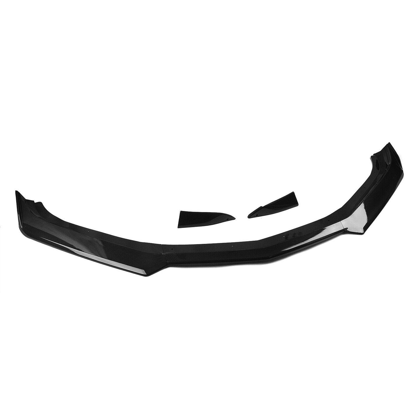 1Set Front Bumper Spoiler Lip Kit For Chevy Camaro 2016-2022 Carbon Fiber Look
