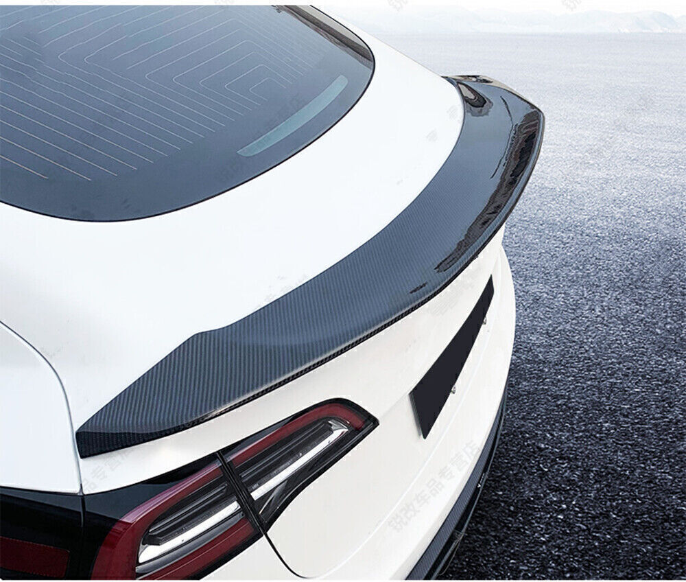 1Pc Rear Trunk Spoiler Wing Lip For Tesla Model 3 2017-2023 Real Carbon Fiber