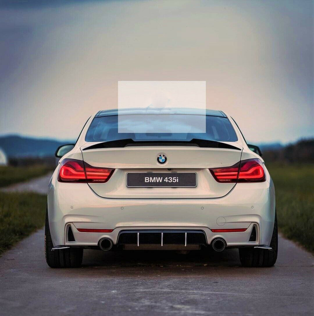 Fits BMW 4 Series Coupe F32 Gloss Black M4 Style Boot Lip Spoiler 2013-2020