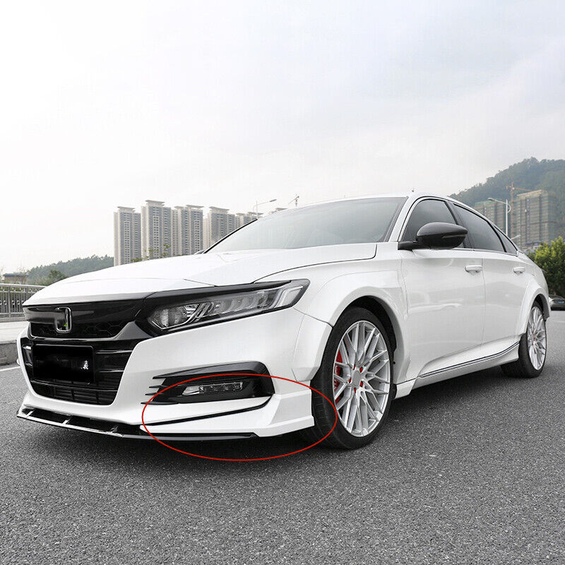 1Pair White Front Bumper Side Cover Trim Molding Kit For Honda Accord 2018-2020