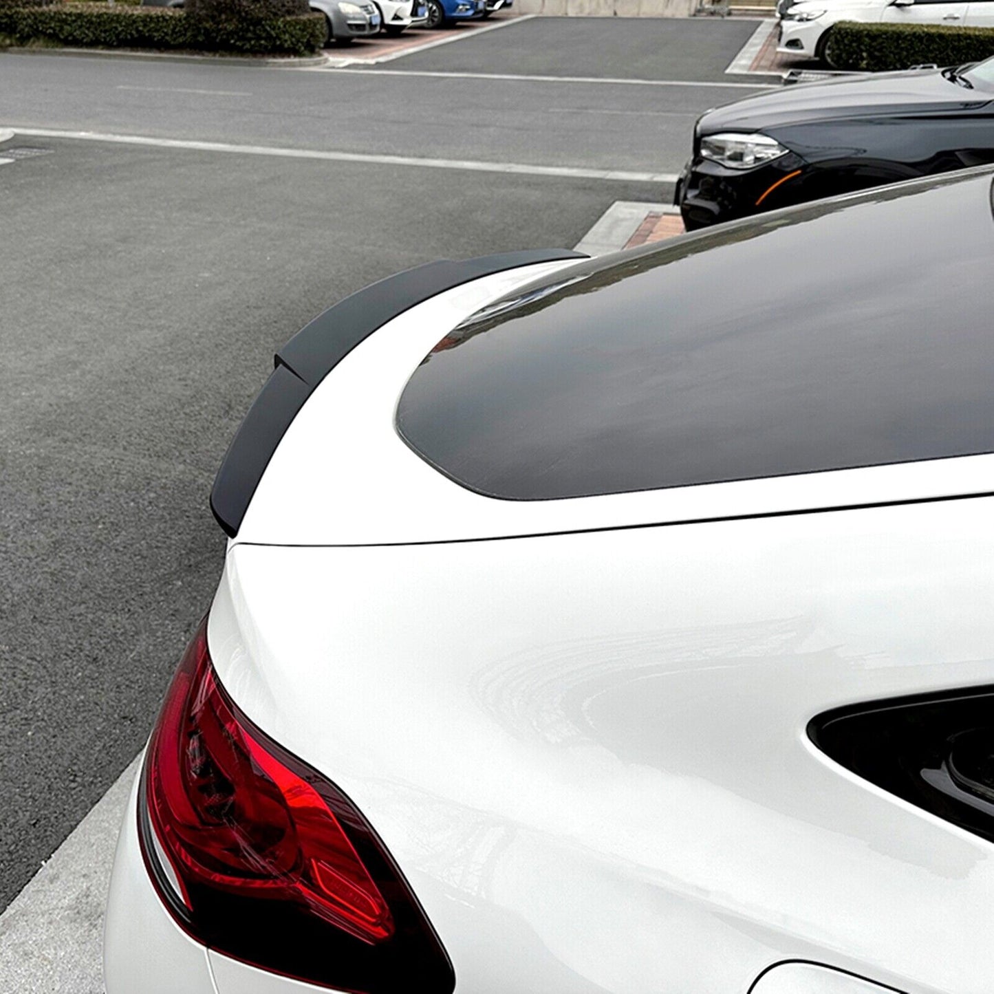 1Pc Rear Trunk Spoiler Lip Wing For Mercedes Benz GLE Coupe C167 2020-2023 Black