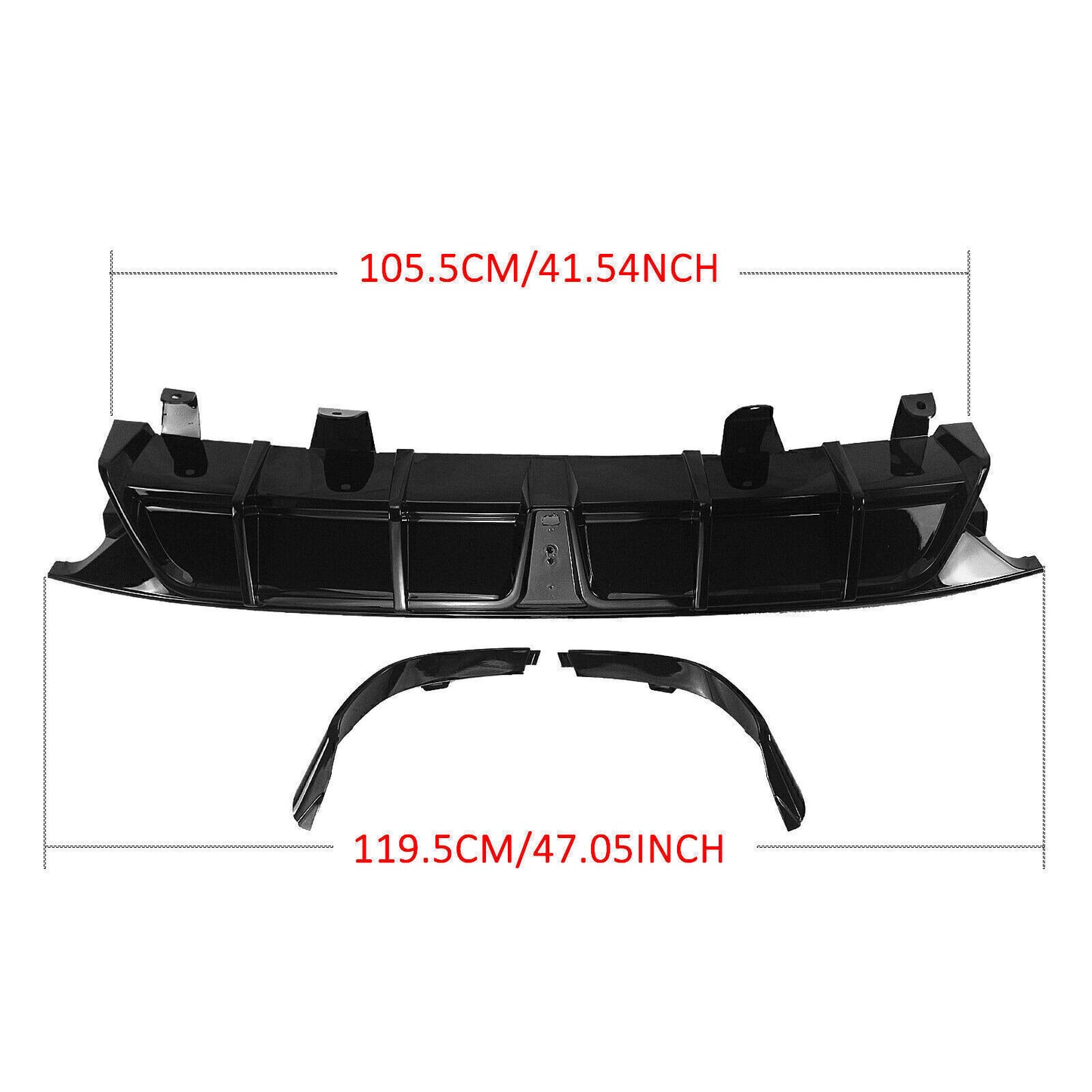 1Set Rear Bumper Diffuser Side Spoiler Lip W/Light Kit For Honda Accord 2018-22