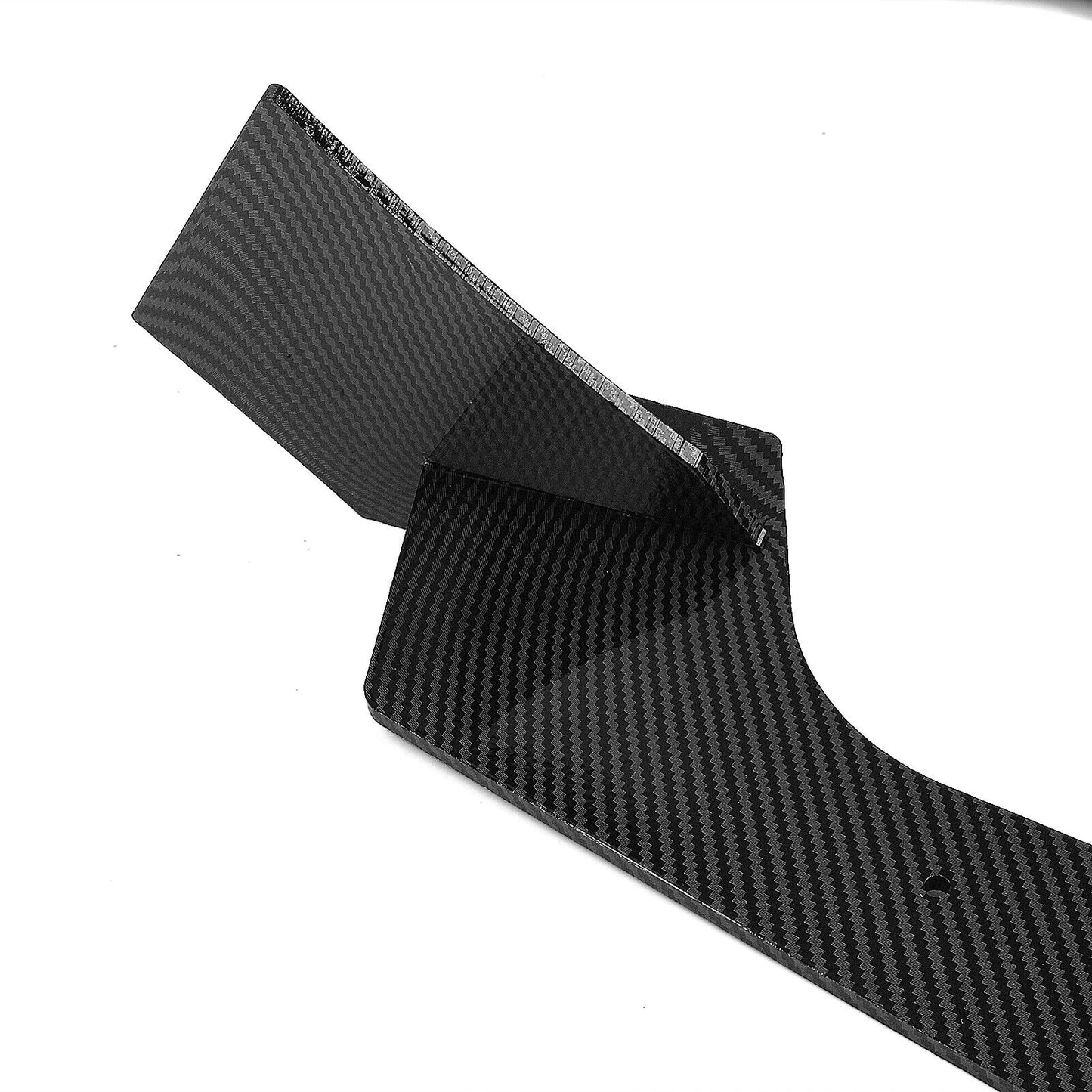 1Set Rear Bumper Diffuser Lip Kit For Ford Mustang 2015-2021 Carbon Fiber Look
