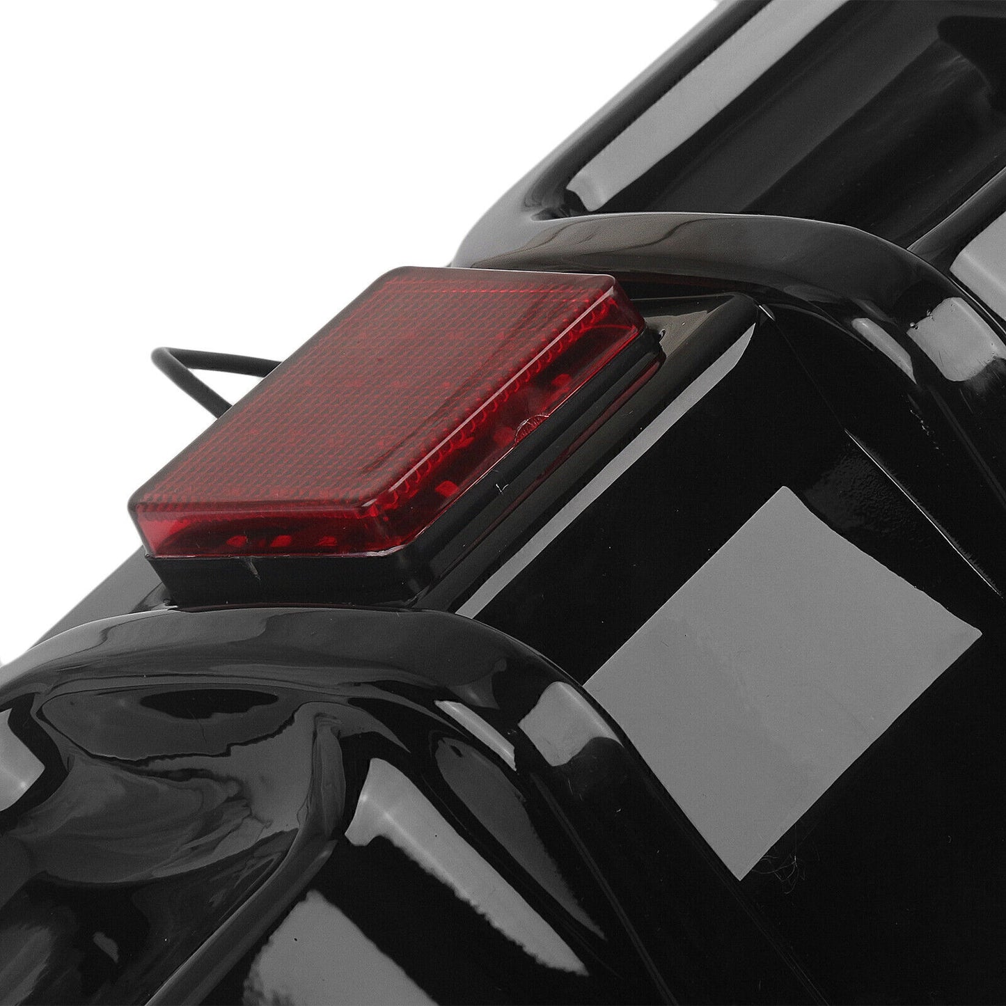 1Set Gloss Black Rear Bumper Diffuser W/LED Brake Light For Infiniti Q60 2017-22