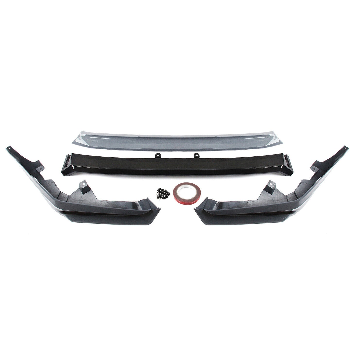 1Set Front Bumper Spoiler Lip Side Cover Gray For Honda Civic 11th All 2022-2024