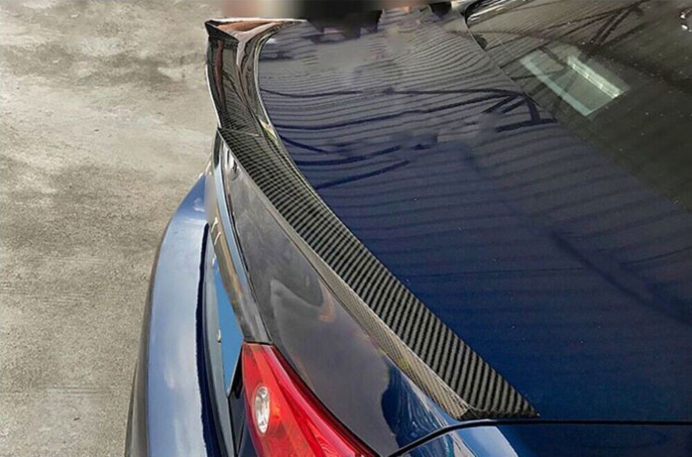 1x Car Rear Trunk Spoiler Wing Lip Carbon Fiber For Infiniti Q60 2018-2021 Black