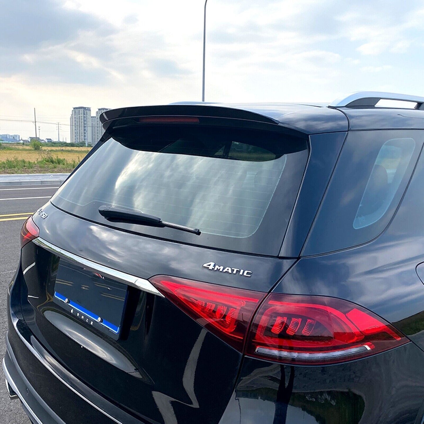 1Set Black Rear Trunk Spoiler Lip For Benz GLE Class W167 GLE450 GLE53 2020-2023