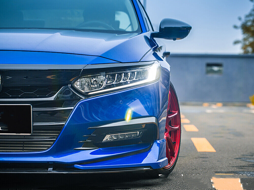 5x Car Front Bumper Blue Surround Molding Spoiler Kit For Honda Accord 2018-2020