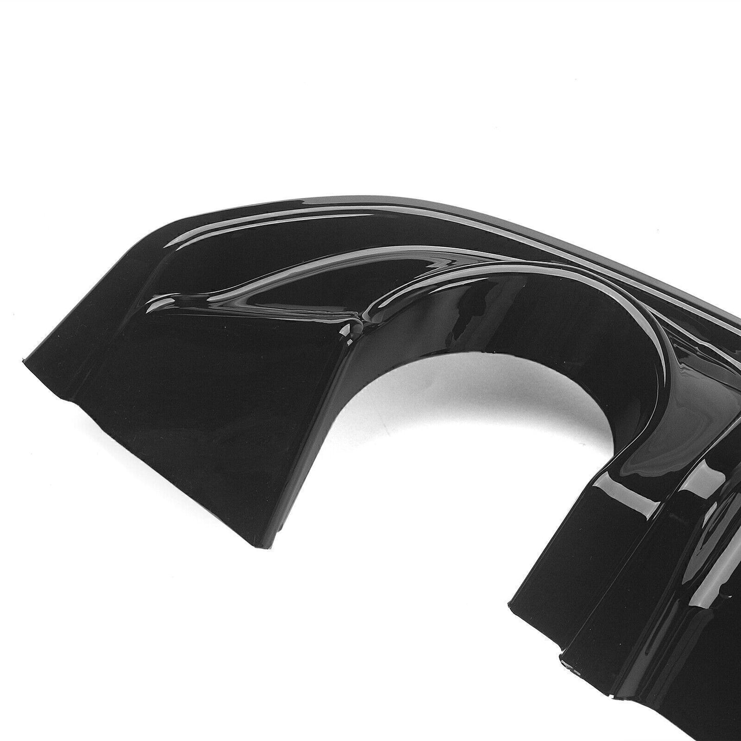 1Set Gloss Black Rear Bumper Diffuser W/LED Brake Light For Infiniti Q60 2017-22