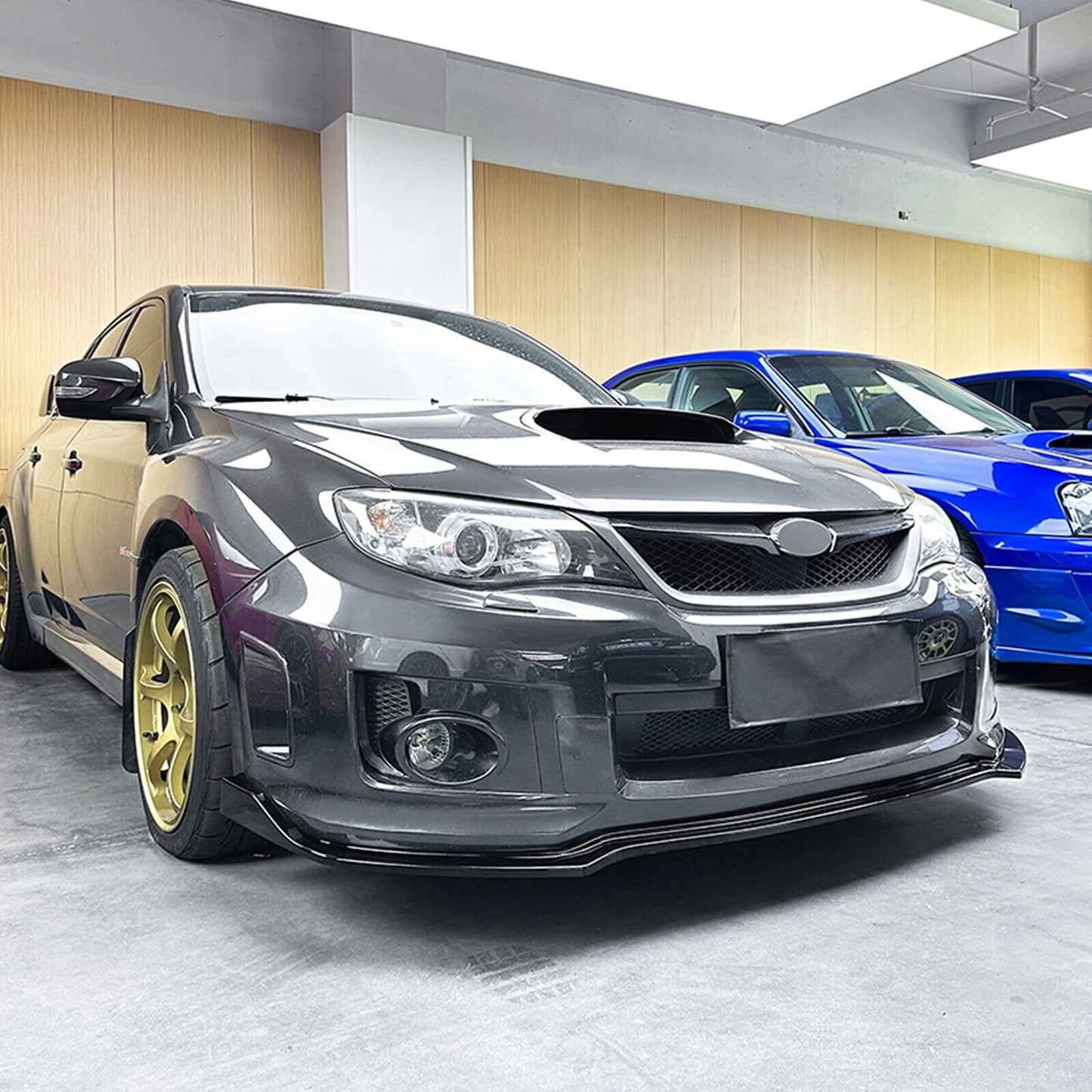 1Set Car Front Bumper Spoiler Lip Kit For Subaru Impreza WRX STI 2011-2014 Black