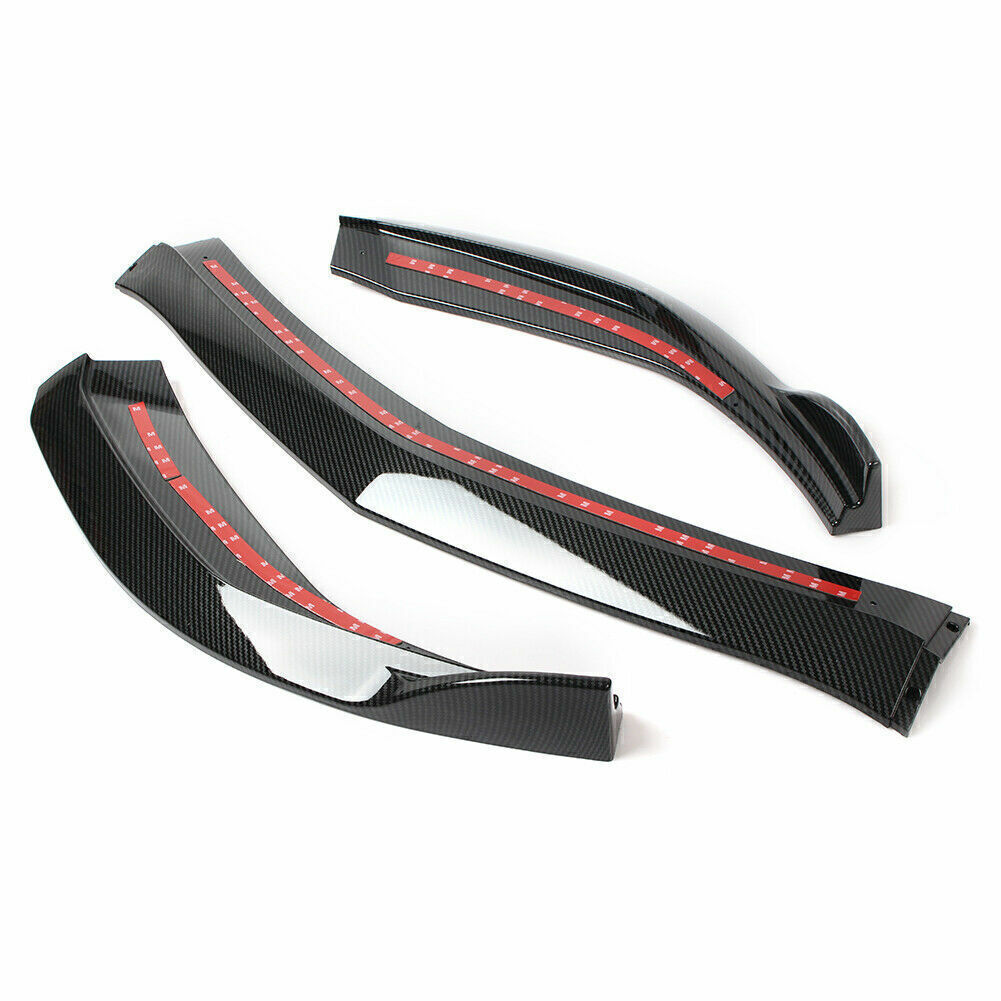 1Set Car Front Bumper Spoiler Splitter Lip For Cadillac XTS 2018-2019 Carbon Fiber