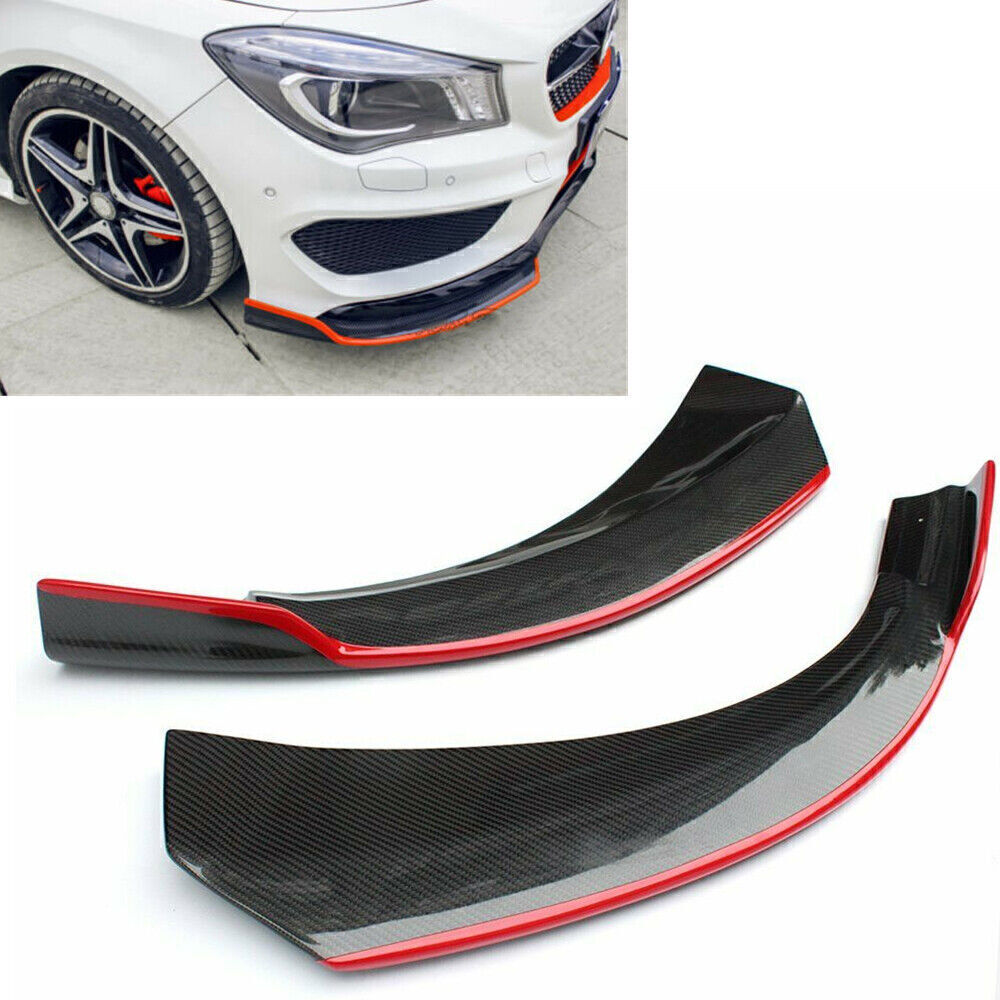 1Pair Car Front Bumper Splitter For Benz W117 CLA260 CLA250 CLA45 AMG 2014-2016