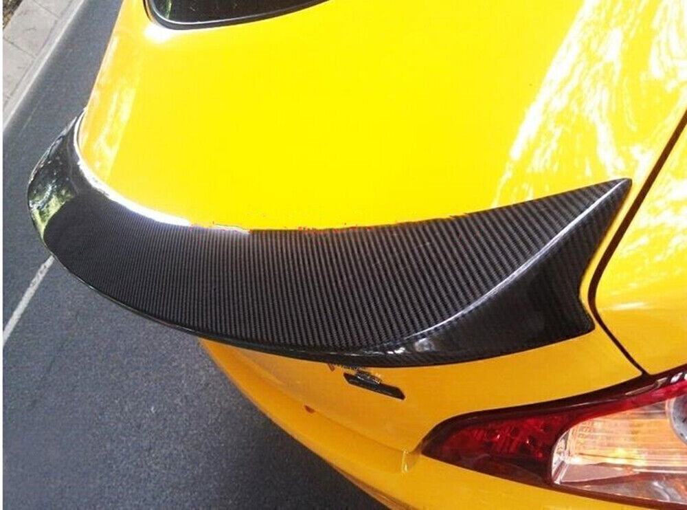 1Pc Carbon Fiber Car Rear Trunk Spoiler Wing Lip For Hyundai 2009-2013 2DR Black