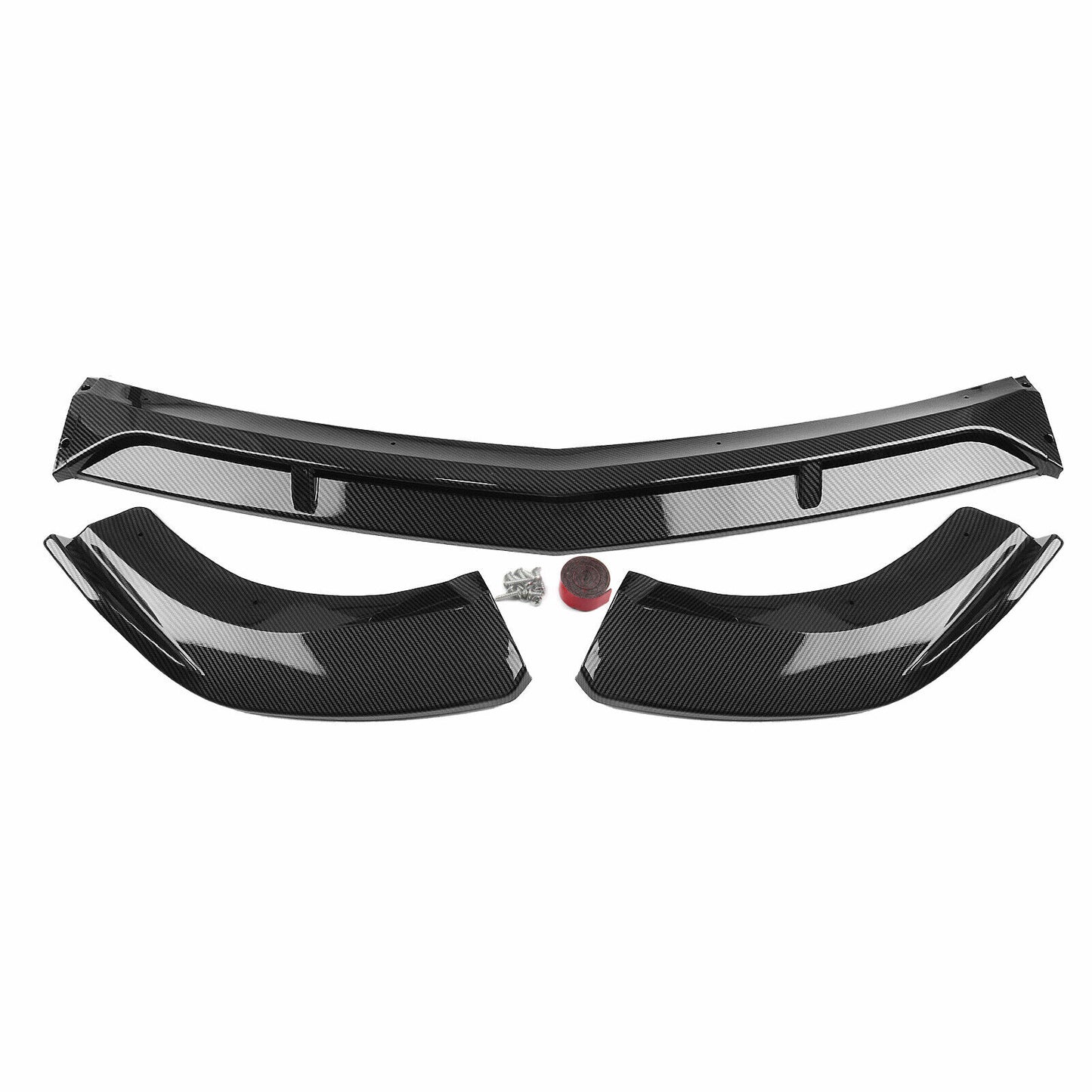 1Pc Carbon Fiber Front Bumper Spoiler Lip For M-Benz W204 C200 C250 C300 2008-2014