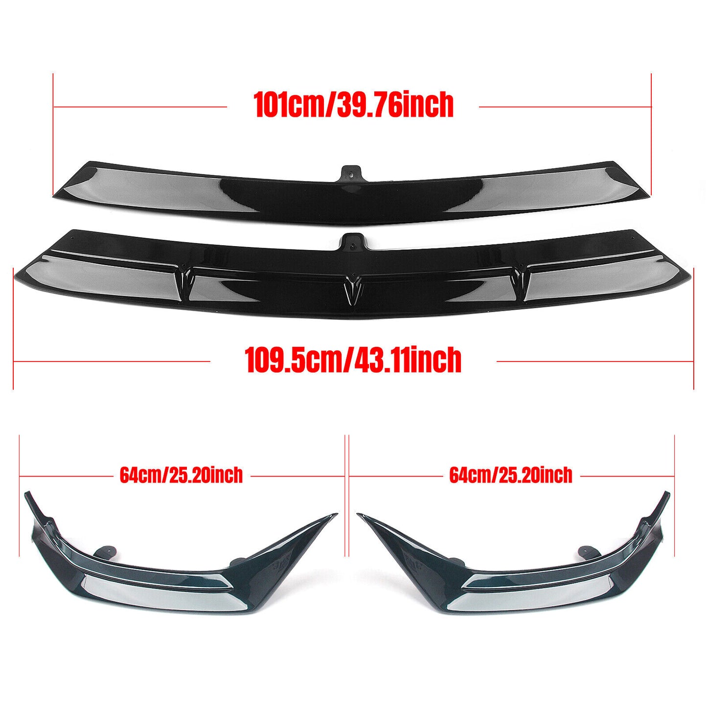Front Lower Spoiler Lip Side Cover For Benz C Class W206 Sport 2022-2023 AKASAKA