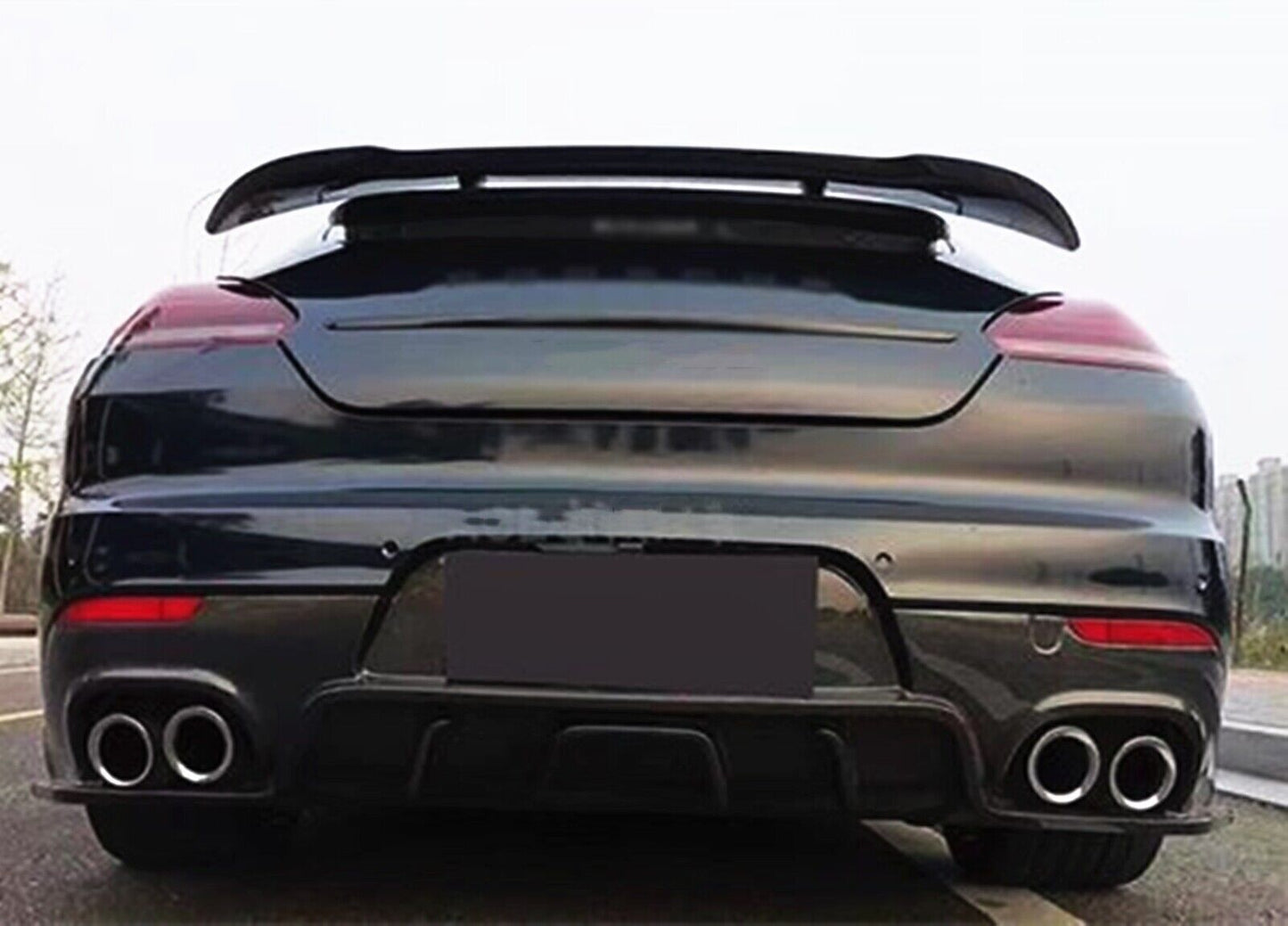 1Pc Carbon Fiber Rear Trunk Spoiler Wing For Porsche Panamera 970.2 2014-2016
