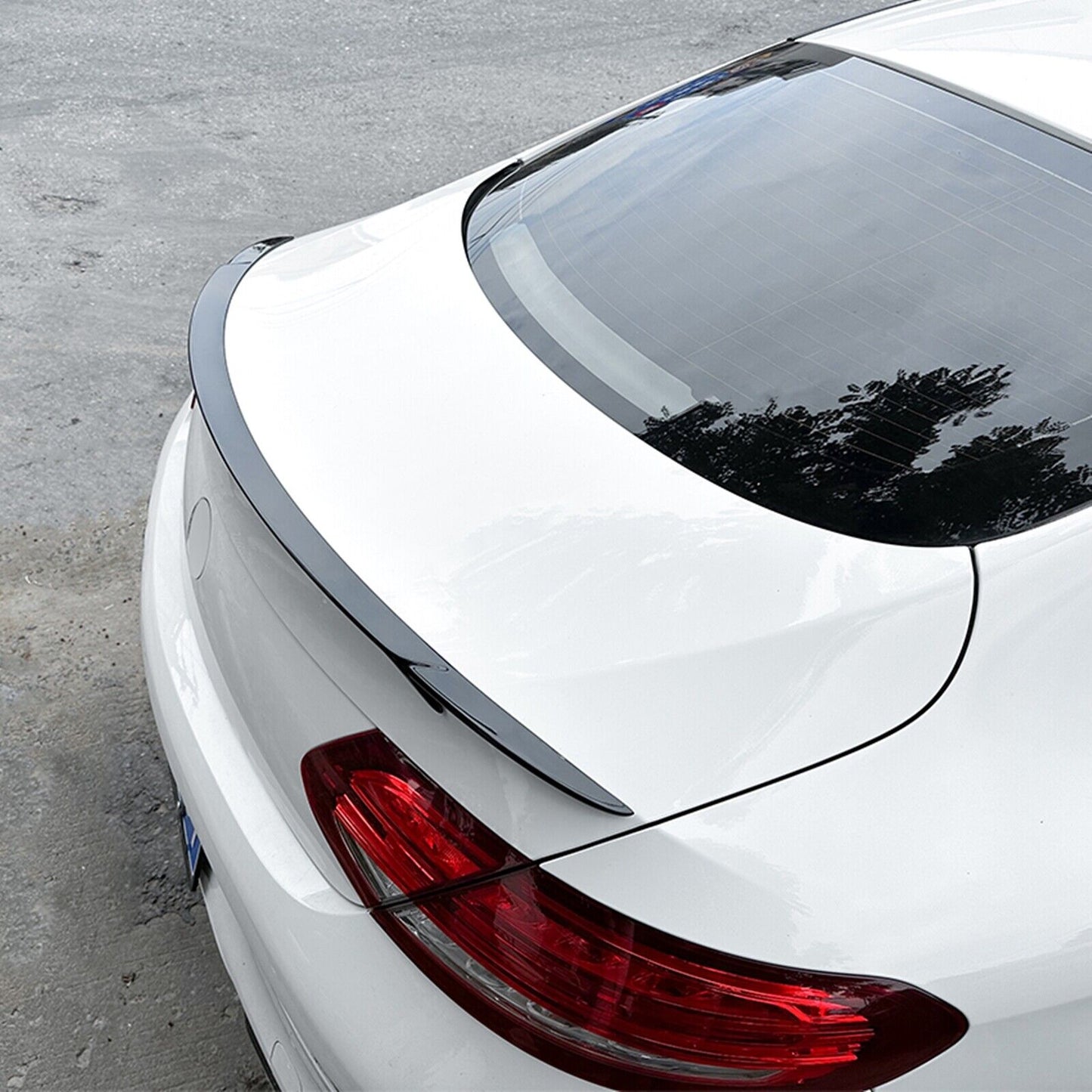 Car Rear Trunk Spoiler Wing For Benz C Class Coupe C205 C200 AMG 2015-2021 Black