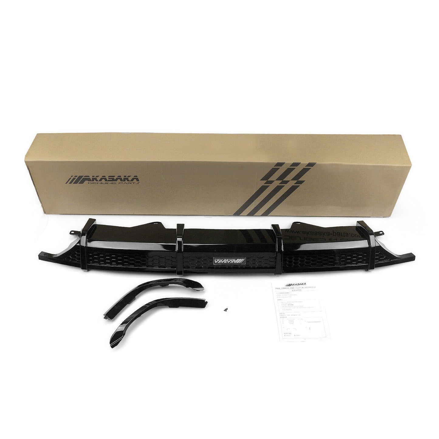1Set Rear Bumper Diffuser Lip For Honda Accord 2018-2021 AKASAKA Gloss Black