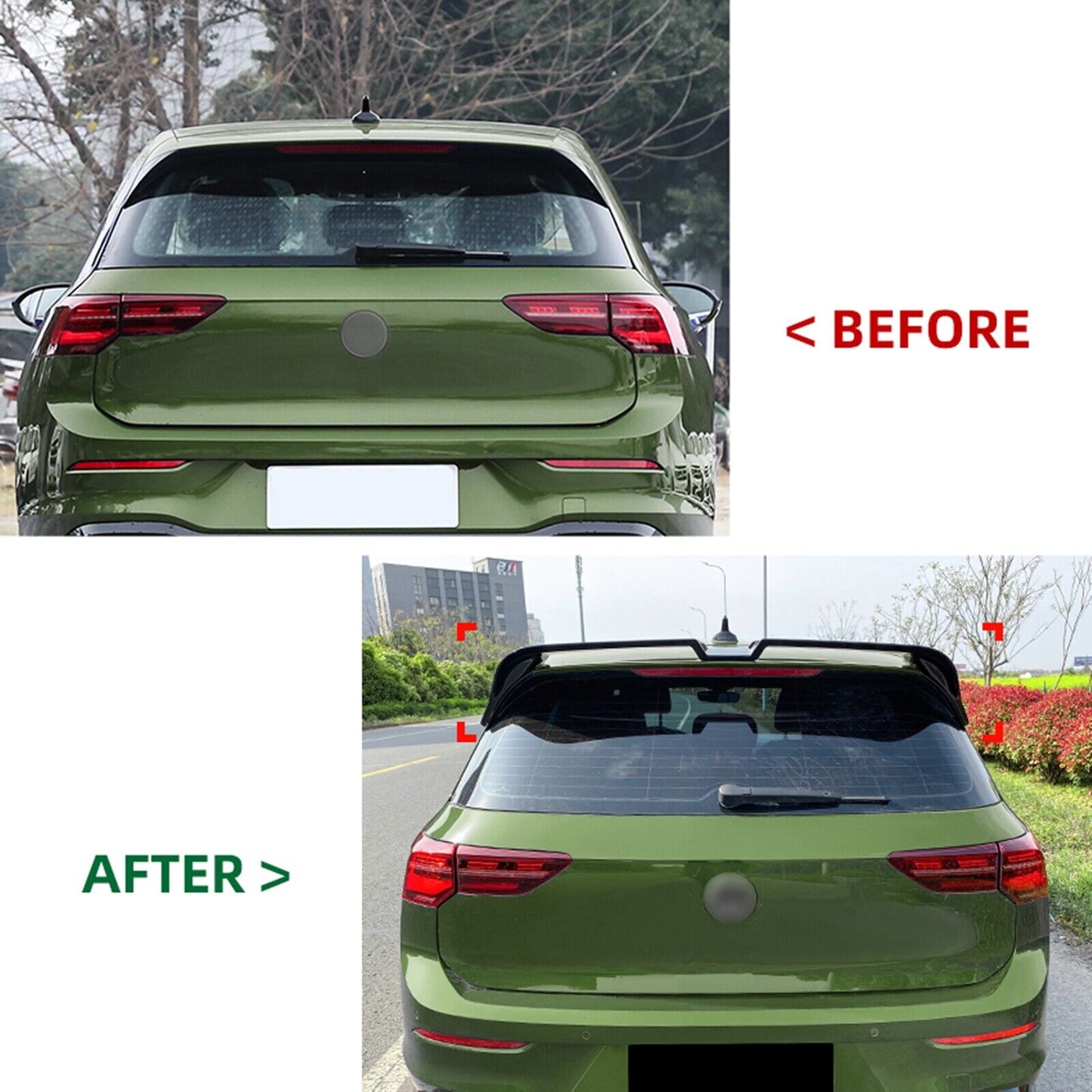 Rear Trunk Lip Wing For VW Golf 8 MK8 GTI R GTD GTE R Line Hatchback 20-23 Black