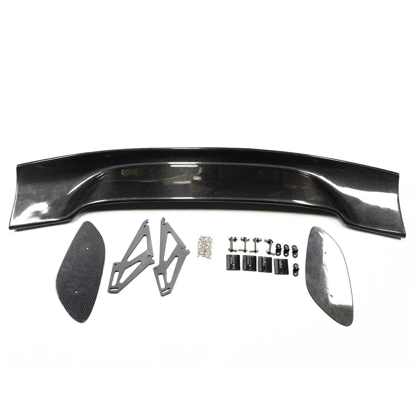 1x Black Carbon Fiber Racing Rear Trunk Spoiler Lip For 57'' 3D 3DI GT Universal