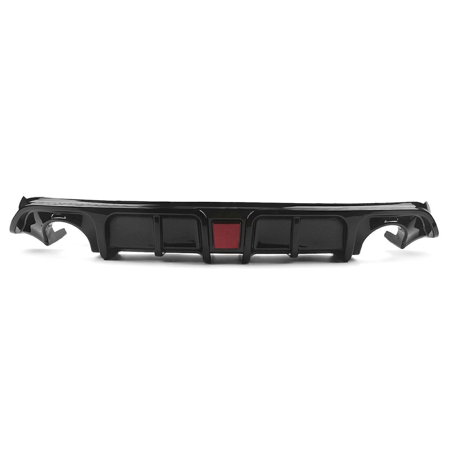 1Set Gloss Black Rear Bumper Diffuser W/LED Brake Light For Infiniti Q60 2017-22