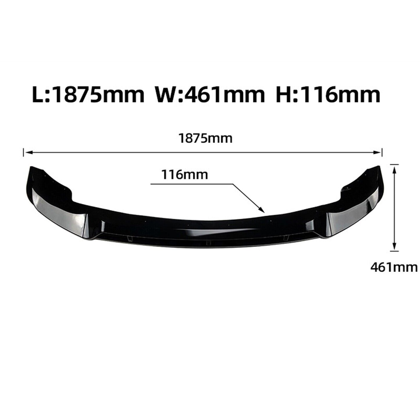 1 Set Front Bumper Spoiler Lip Kit For BMW X5 G05 M Sport 2019-2023 Gloss Black