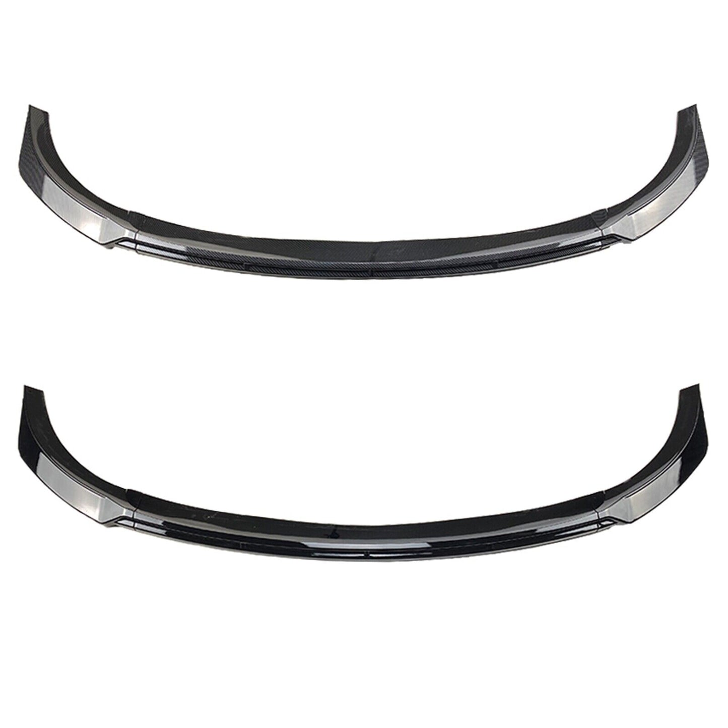 1Set Glossy Black Car Front Bumper Spoiler Splitter For Tesla Model Y 2020-2023