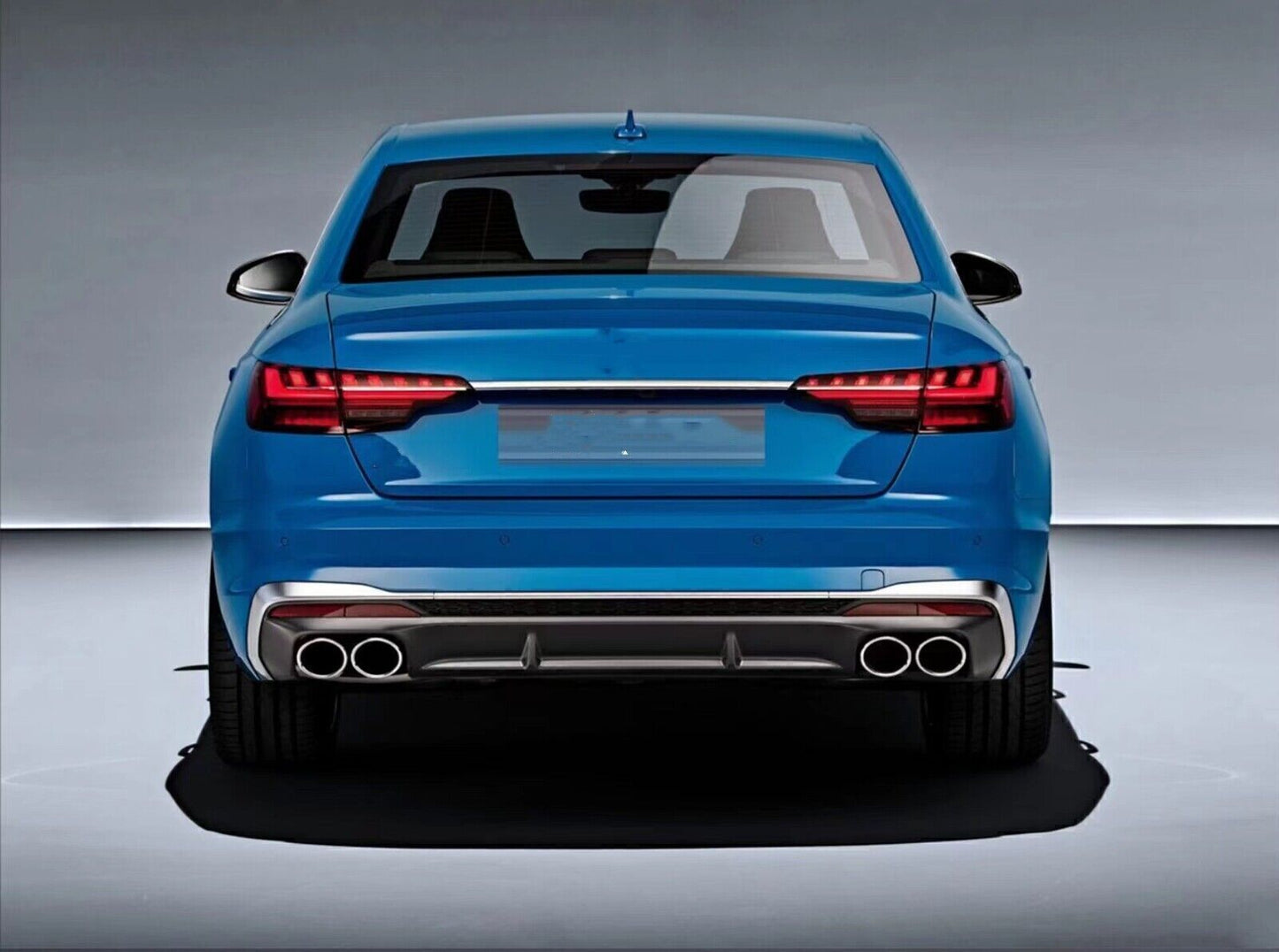 1 Set Gloss Black Car Rear Bumper Diffuser Lip For Audi A4 Sport RS4 2020-2022