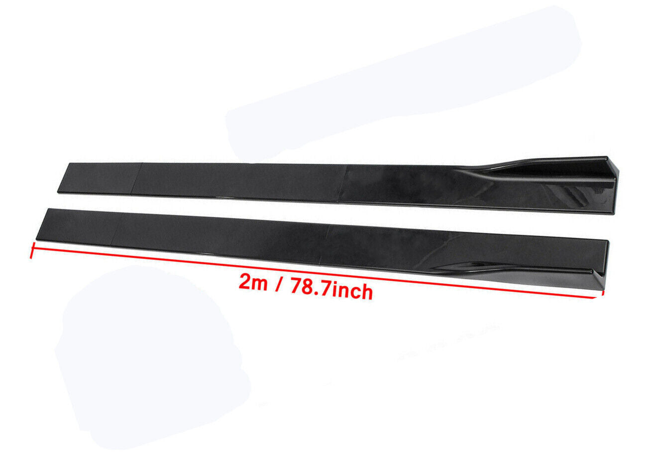 1Set 78.7'' Car Universal Side Skirts Body Kit Spoiler Splitter Glossy Black