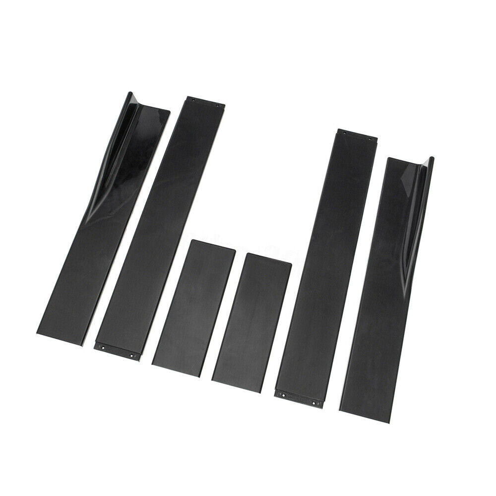 1Set 78.7'' Car Universal Side Skirts Body Kit Spoiler Splitter Glossy Black