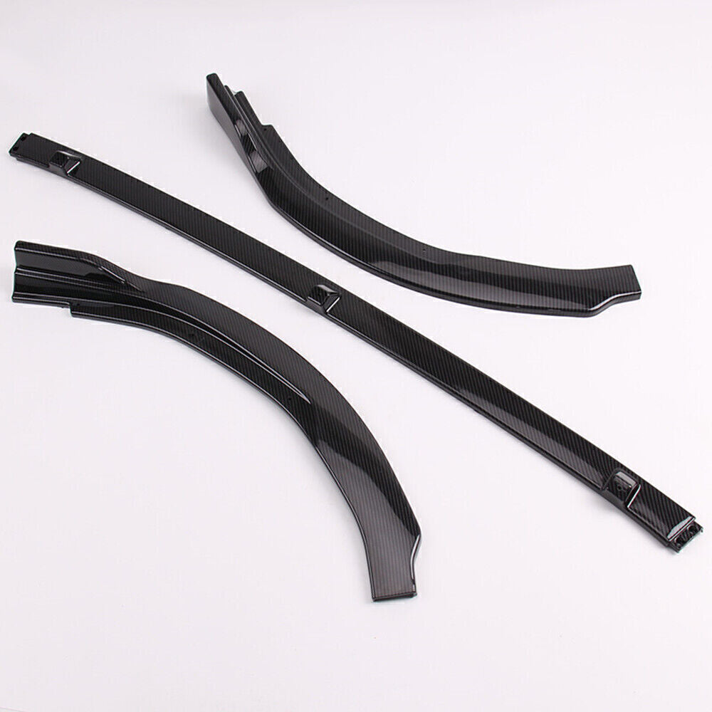 1Set Carbon Fiber Look Front Bumper Lip Trim For Toyota Camry L LE XLE 2018-2019